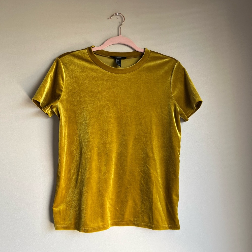 Velvet Mustard Top